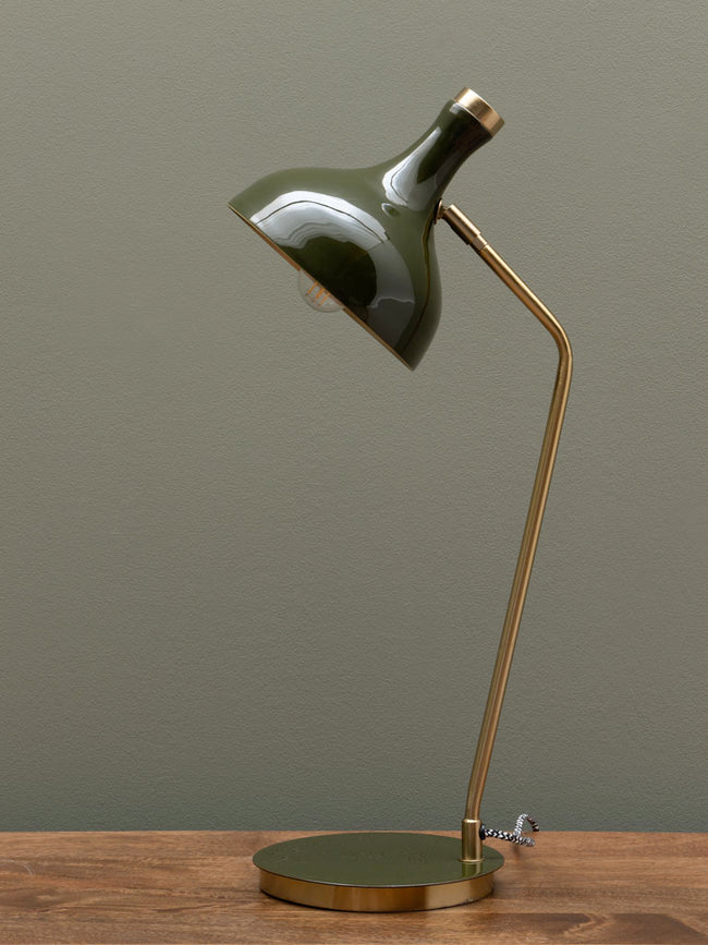 Green & Gold Desk Lamp Olive