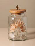 Airtight Jar With Real Petals Aster