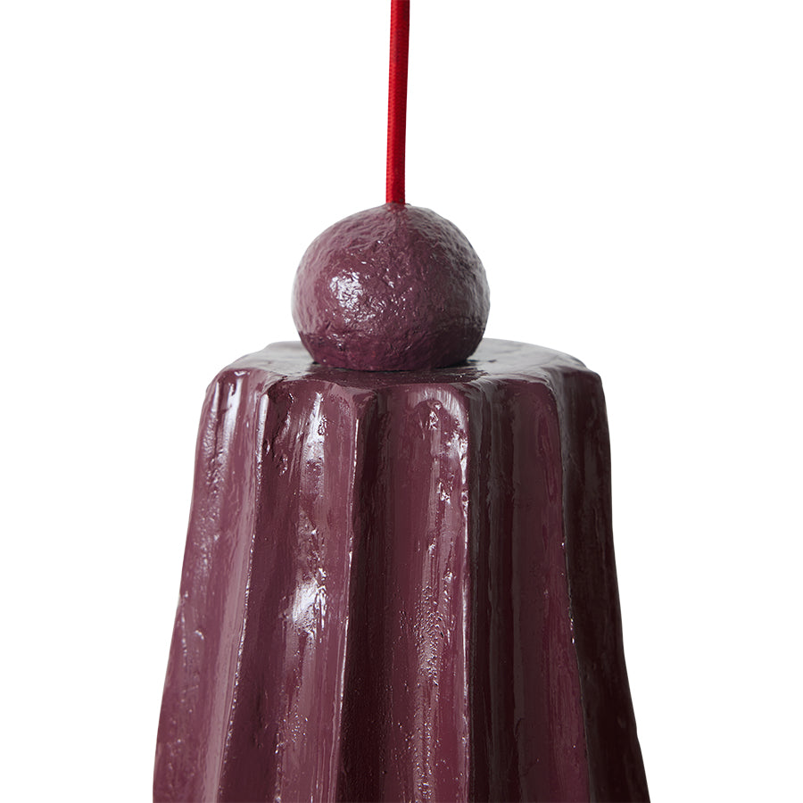 HKLIVING Flow pendant lamp burgundy