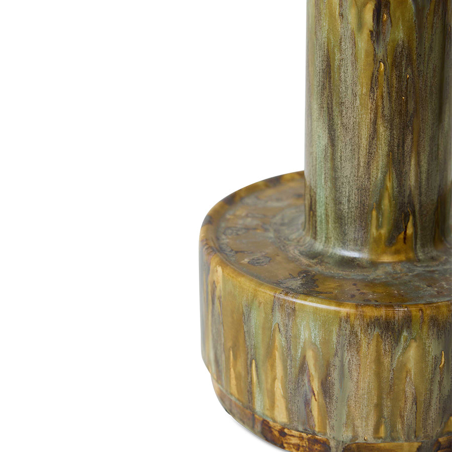 HKLIVING Ceramic Lamp Base Reactive Green