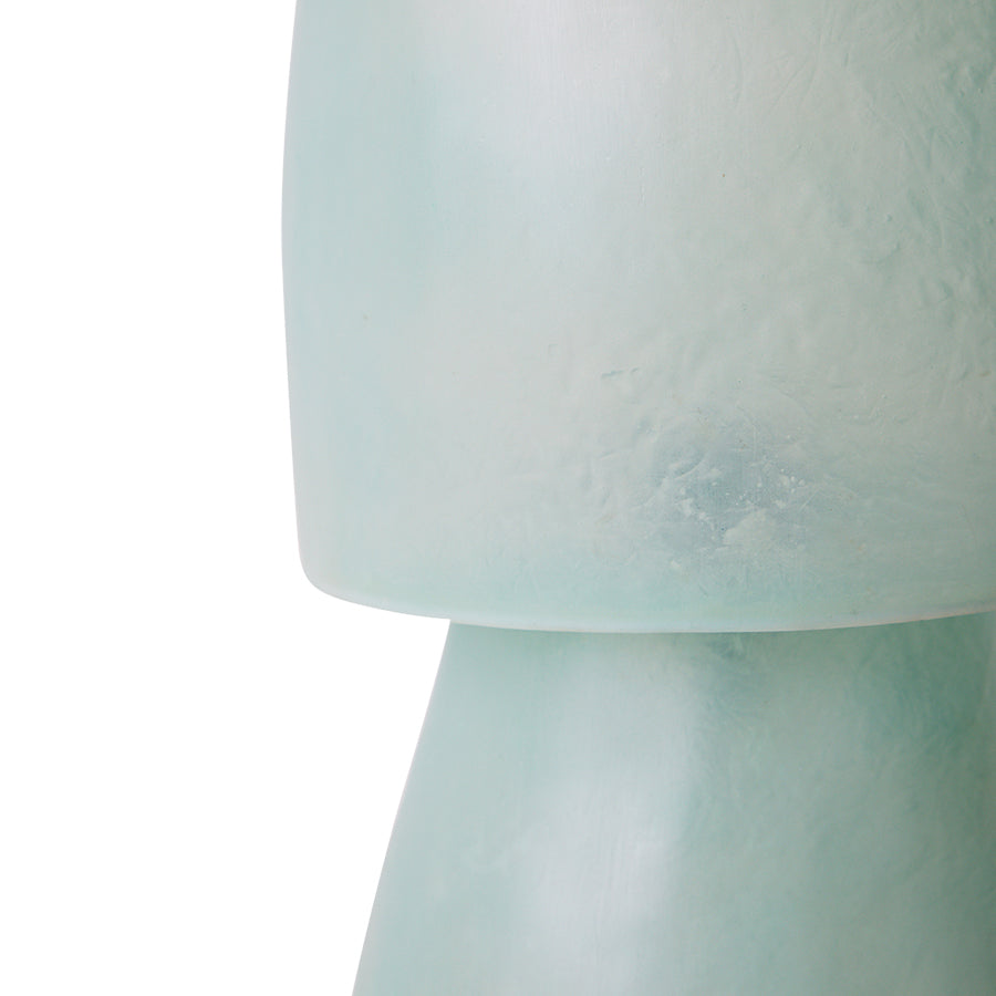 HKLIVING Glassfiber table lamp petrol blue
