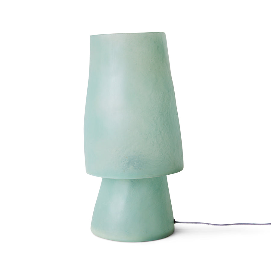 HKLIVING Glassfiber table lamp petrol blue