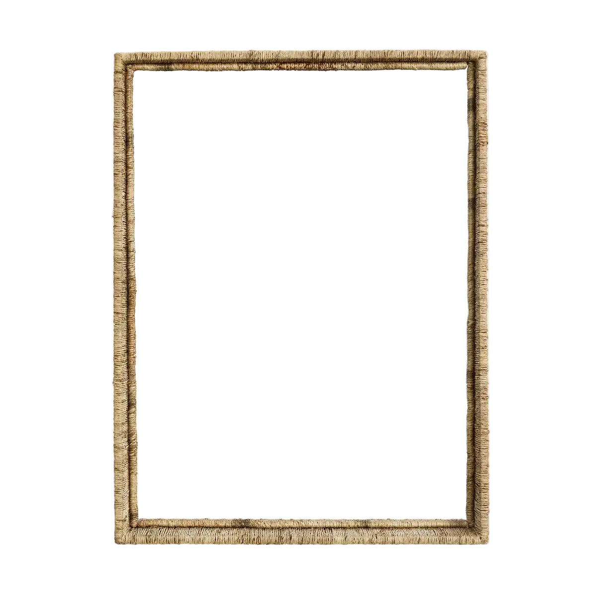 Rectangular Mirror With Jute Frame