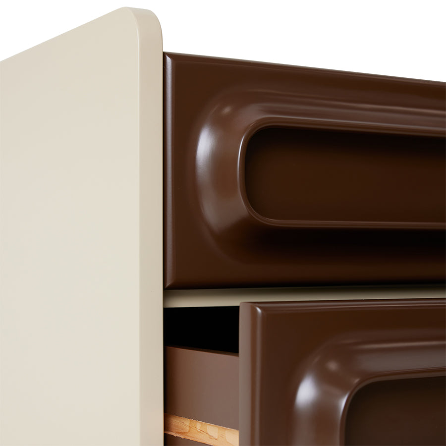 HKliving Space Nightstand Coffee/Cream