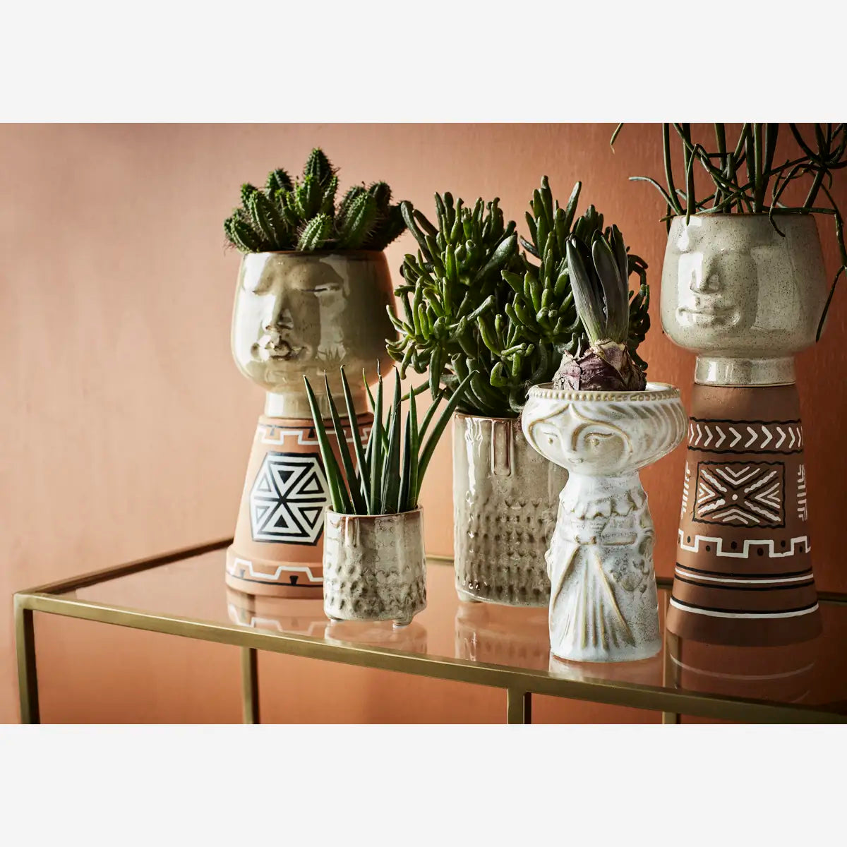 Flower Pot With Face Imprint