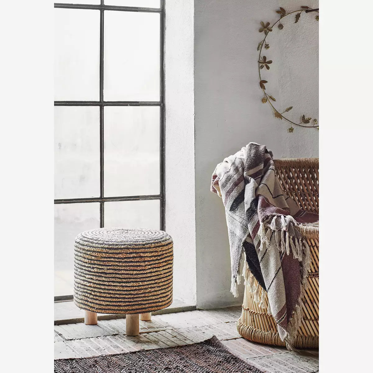 Hand Braided Jute Stool