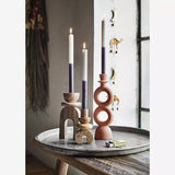 Wooden Candle Holders Set Of 2