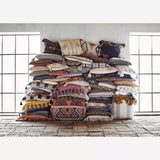Handwoven Cushion With Embroidery