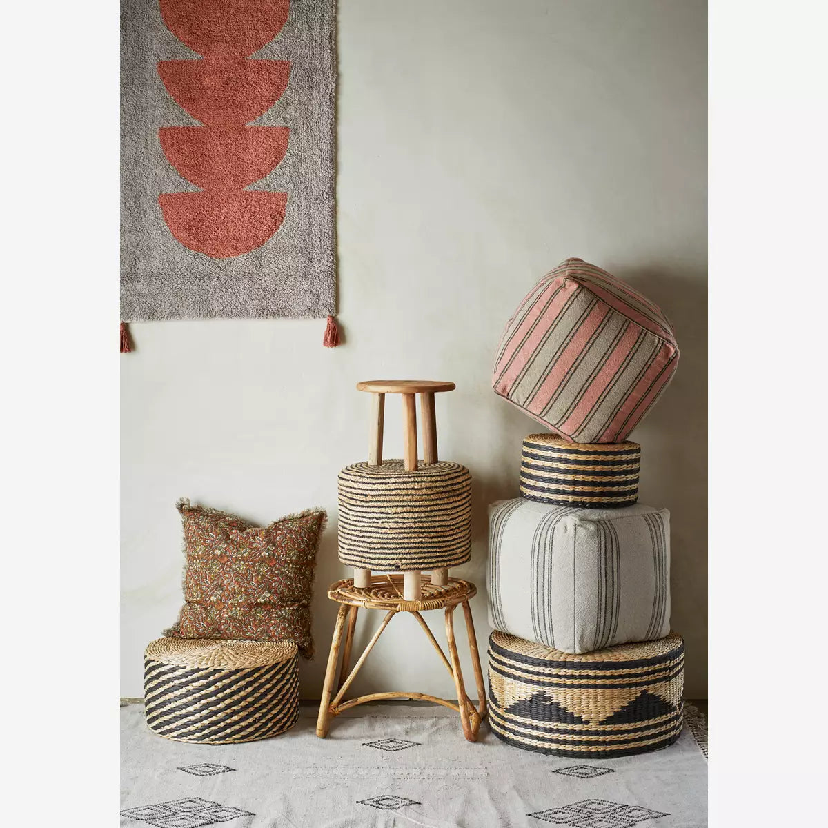 Hand Braided Jute Stool