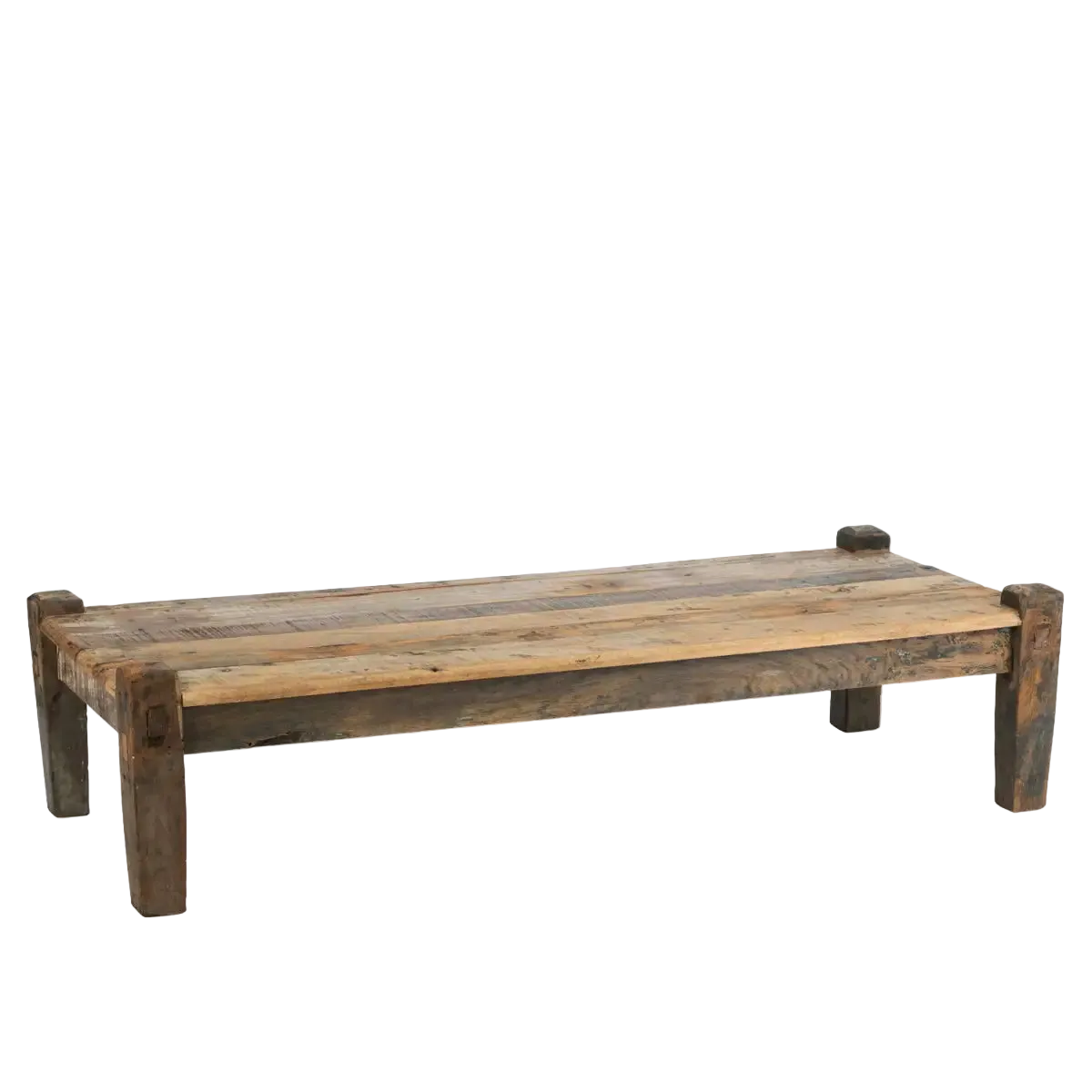 Recycled Wooden Table / Bench Natural 140x60x35cm