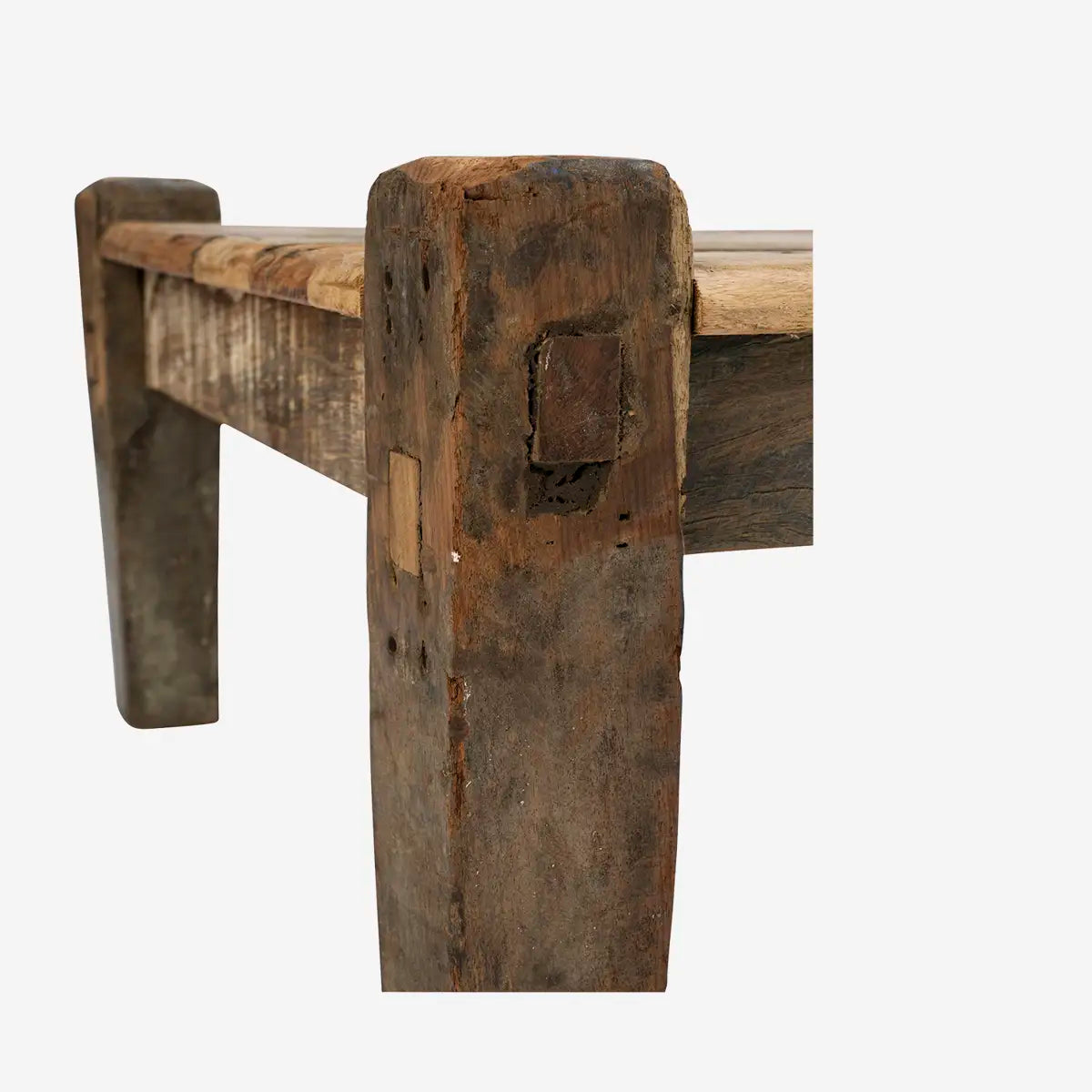 Recycled Wooden Table / Bench Natural 140x60x35cm