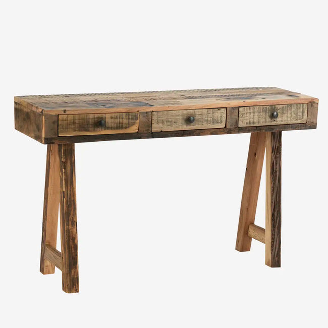 Recycled Wooden Console Table