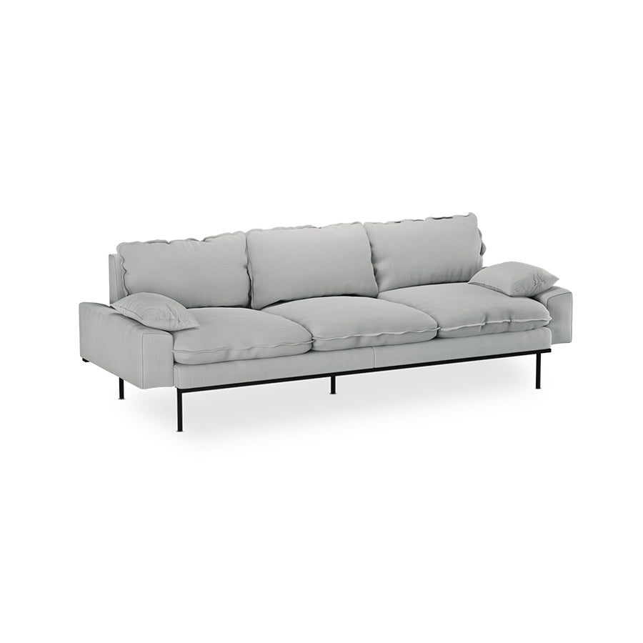 HKliving Retro Sofa 4-Seats Corduroy Rib Light Grey