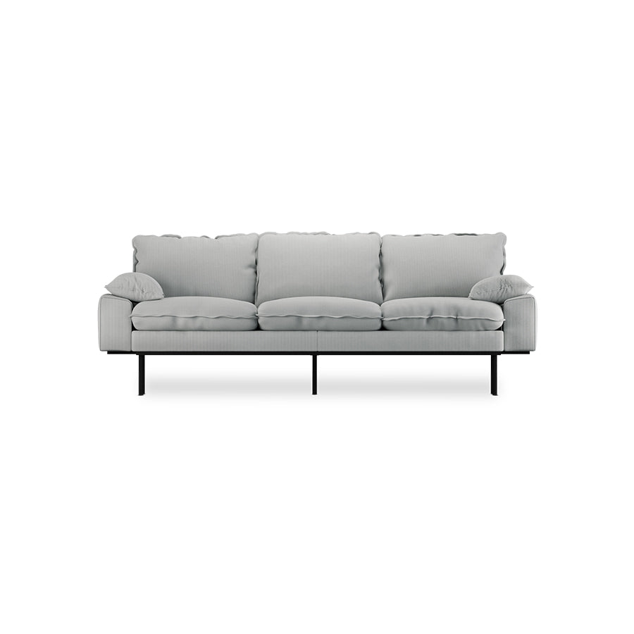 HKliving Retro Sofa 3-Seats Corduroy Rib Light Grey