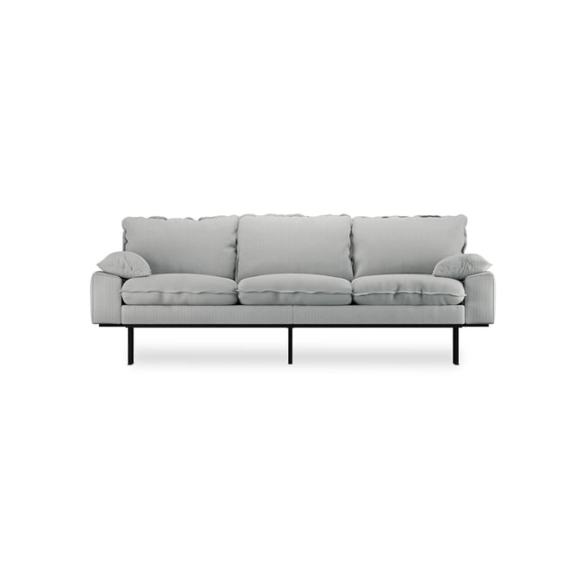 HKliving Retro Sofa 3-Seats Corduroy Rib Light Grey