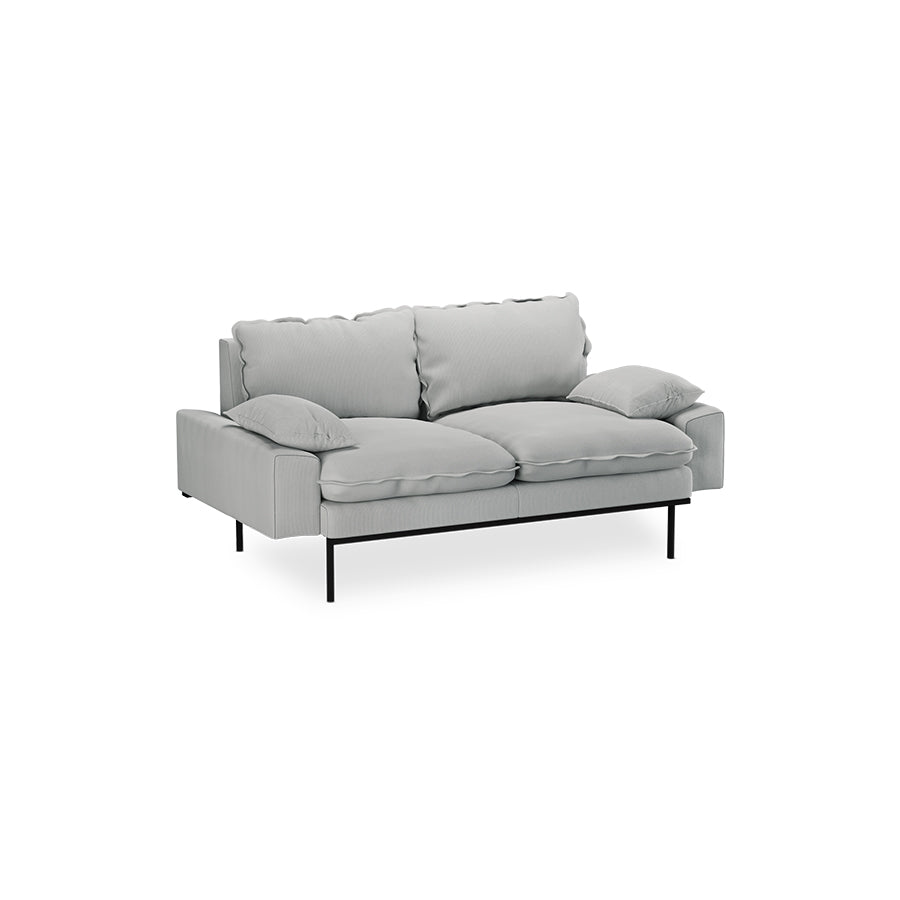HKliving Retro Sofa 2-Seats Corduroy Rib Light Grey