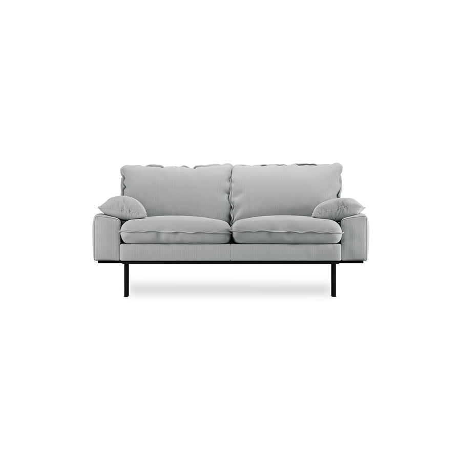 HKliving Retro Sofa 2-Seats Corduroy Rib Light Grey