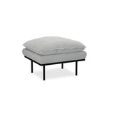 HKliving Retro Sofa Hocker Corduroy Rib Light Grey