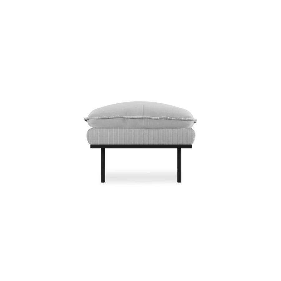 HKliving Retro Sofa Hocker Corduroy Rib Light Grey