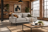 Gray sofa on a white background