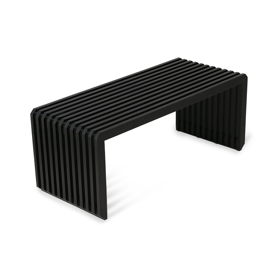 HKLIVING Slatted Bench / element black