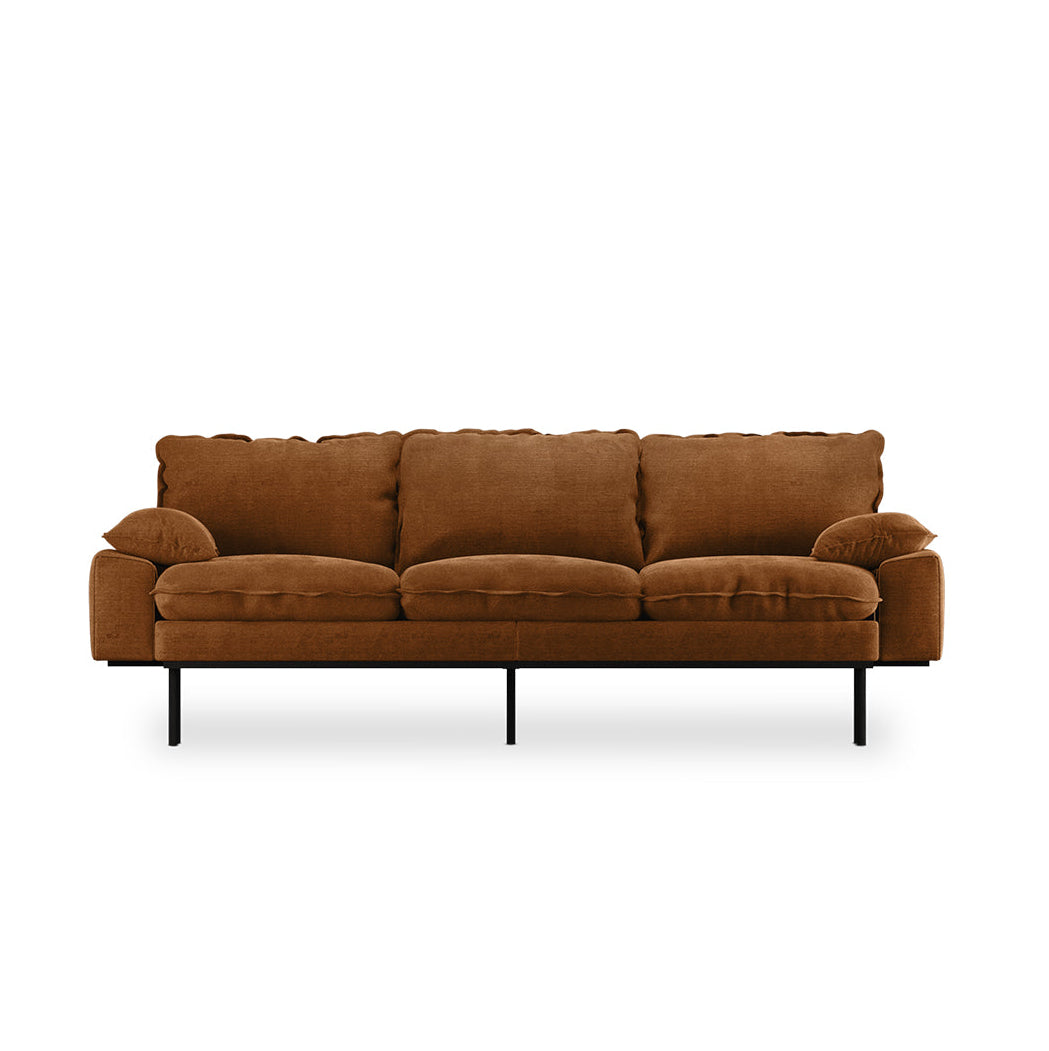 HKLIVING Retro Sofa 3-Seats Royal Velvet Caramel