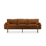 HKLIVING Retro Sofa 3-Seats Royal Velvet Caramel