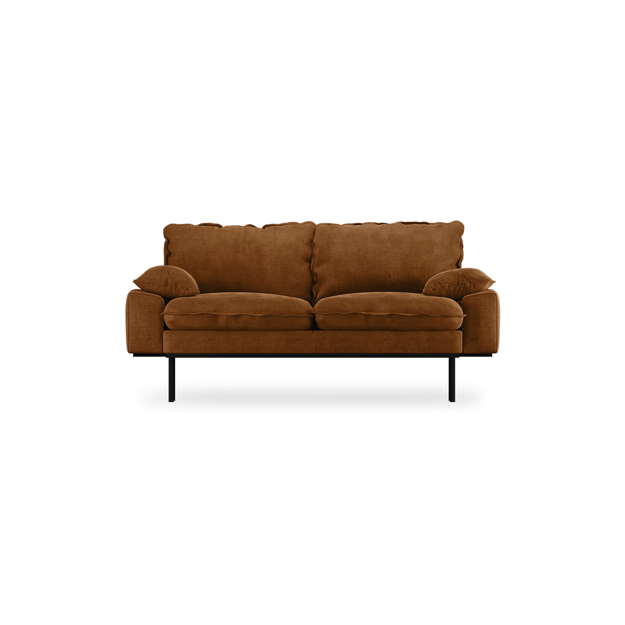HKLIVING Retro Sofa 2-Seats Royal Velvet Caramel