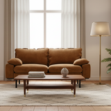 HKLIVING Retro Sofa 2-Seats Royal Velvet Caramel