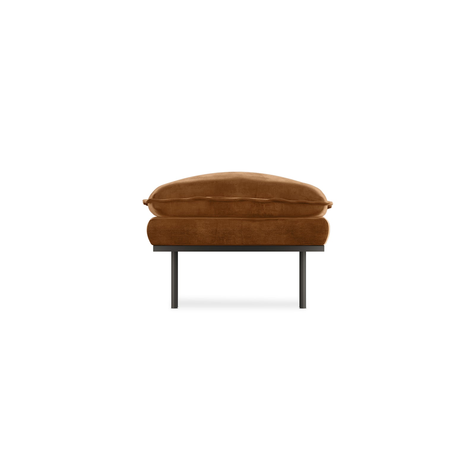 HKLIVING Retro Sofa Stool Royal Velvet Caramel