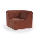 HKLIVING Wave Couch: Element Corner Royal Velvet Magnolia