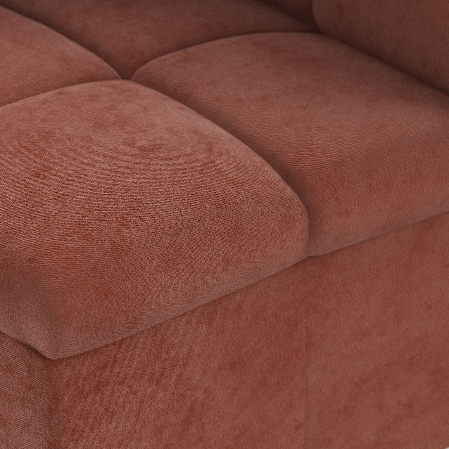 HKLIVING Wave Couch: Element Corner Royal Velvet Magnolia