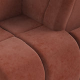 HKLIVING Wave Couch: Element Right High Arm Royal Velvet Magnolia