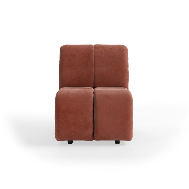 HKLIVING Wave Couch: Element Middle Small Royal Velvet Magnolia