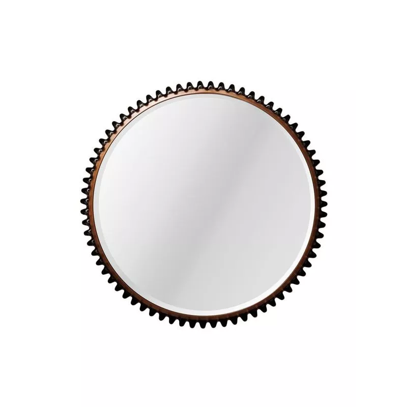Notched Frame Mirror Copper Patina
