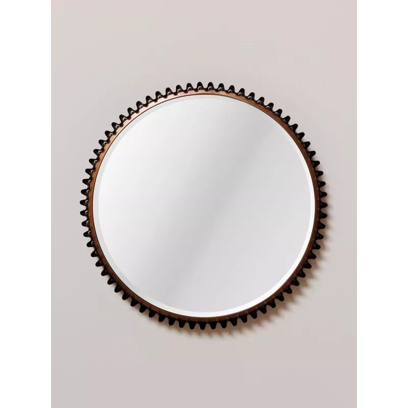 Notched Frame Mirror Copper Patina