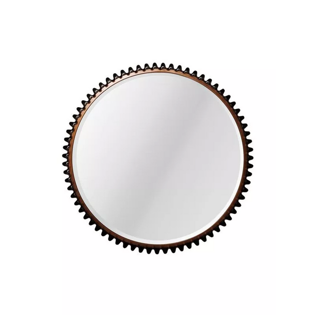 Notched Frame Mirror Copper Patina