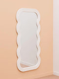 Large White Wavy Mirror Ziggy