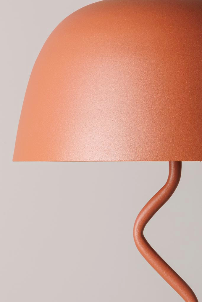 Orange Table Lamp 4 Feet Zigzag