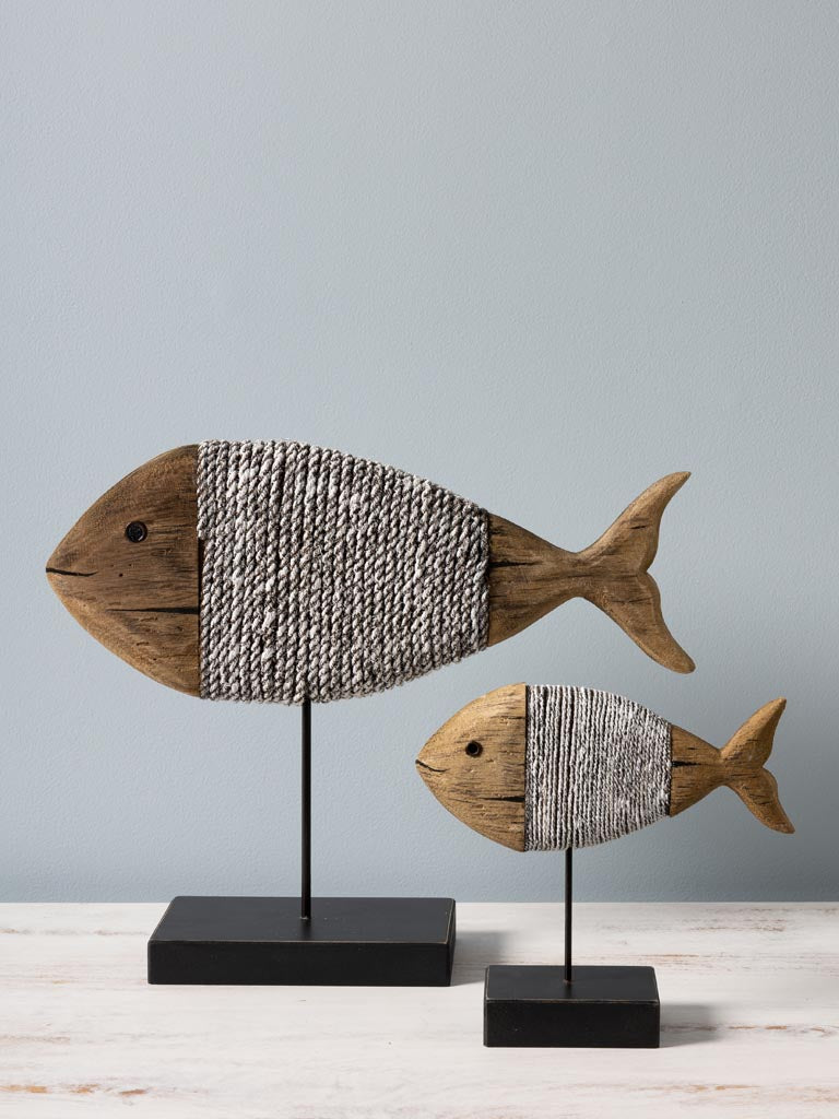 Wrapped Up Fish On Metal Base