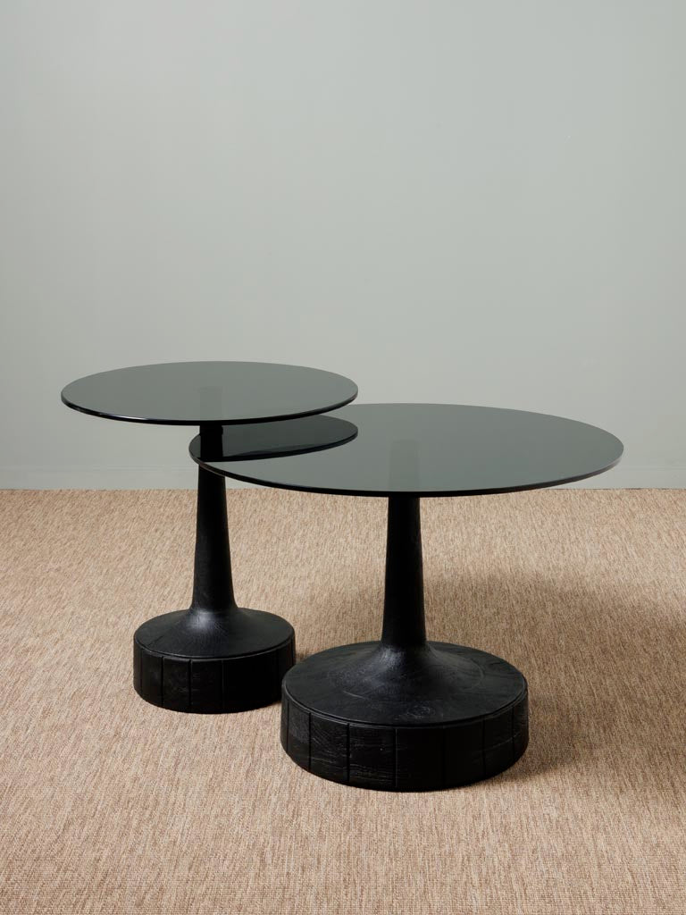 Smokey Glass Coffee Table Stein 60cm