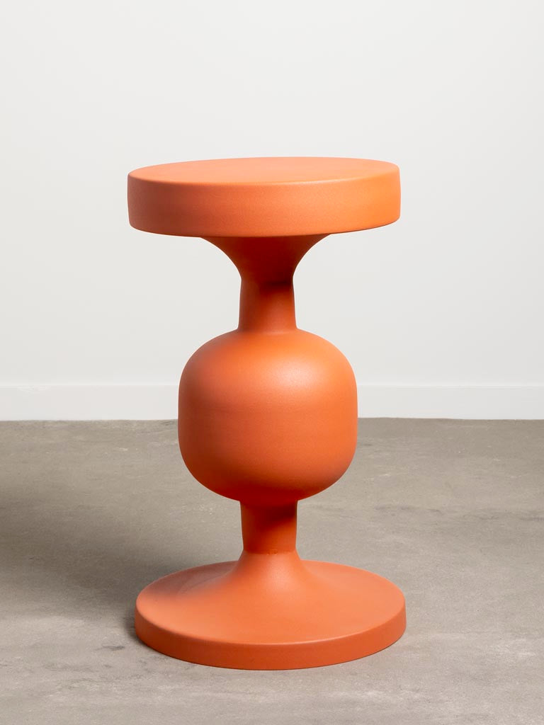 Orange metal table Forms