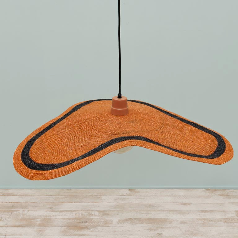 Hanging Lamp Orange With Stripe Uluwatu