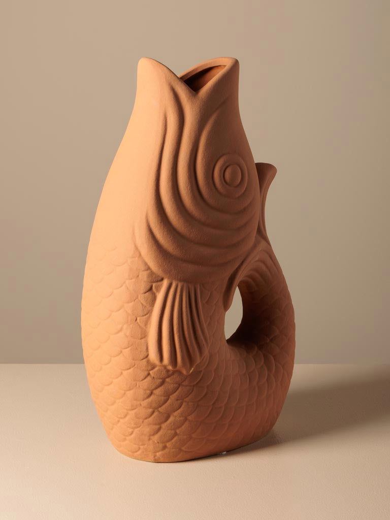 Stoneware Fish Vase Terra