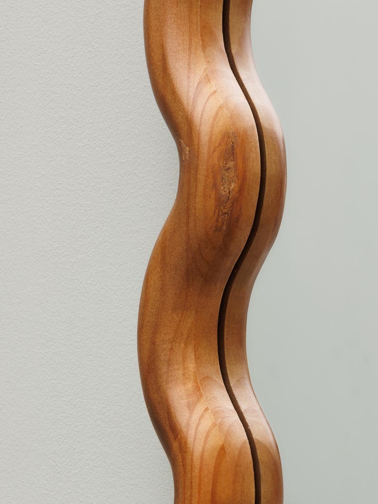 Large Wooden Waves Mirror Swingy