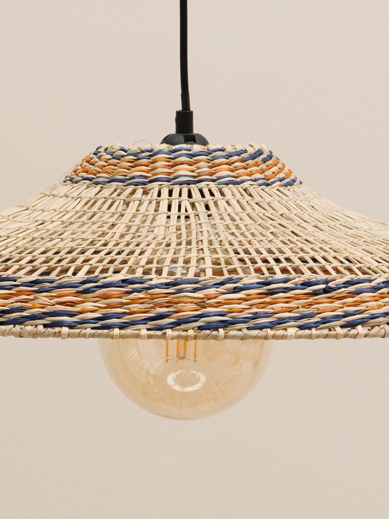 Hanging Lamp Samoa Yellow And Blue Edge