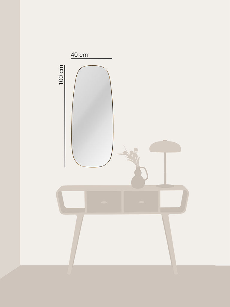Wall Brass Frame Mirror Tina
