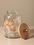 Airtight Jar With Real Petals Aster