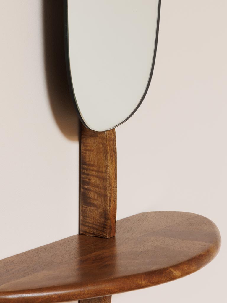 Small Abstract Mirror With Tiny Shelf