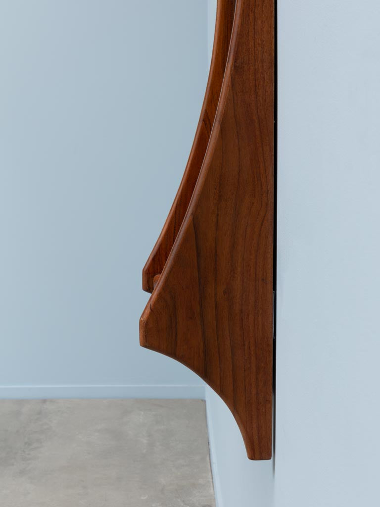 Mirror Fergie With Shelf & 3 Hooks